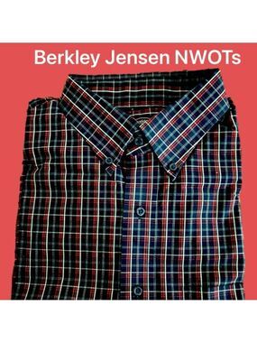 NWOTs Plaid (L) Berkley Jensen Short Sleeved Shirt